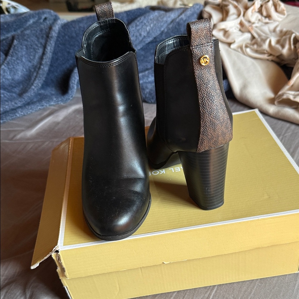 MICHAEL Michael Kors Black and Brown Heeled Boots